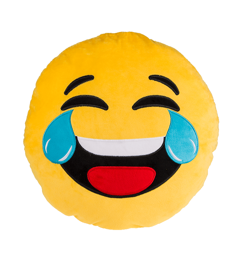 Plyšový měkký polštářek Emoji Laugh - rozvoz, dárek